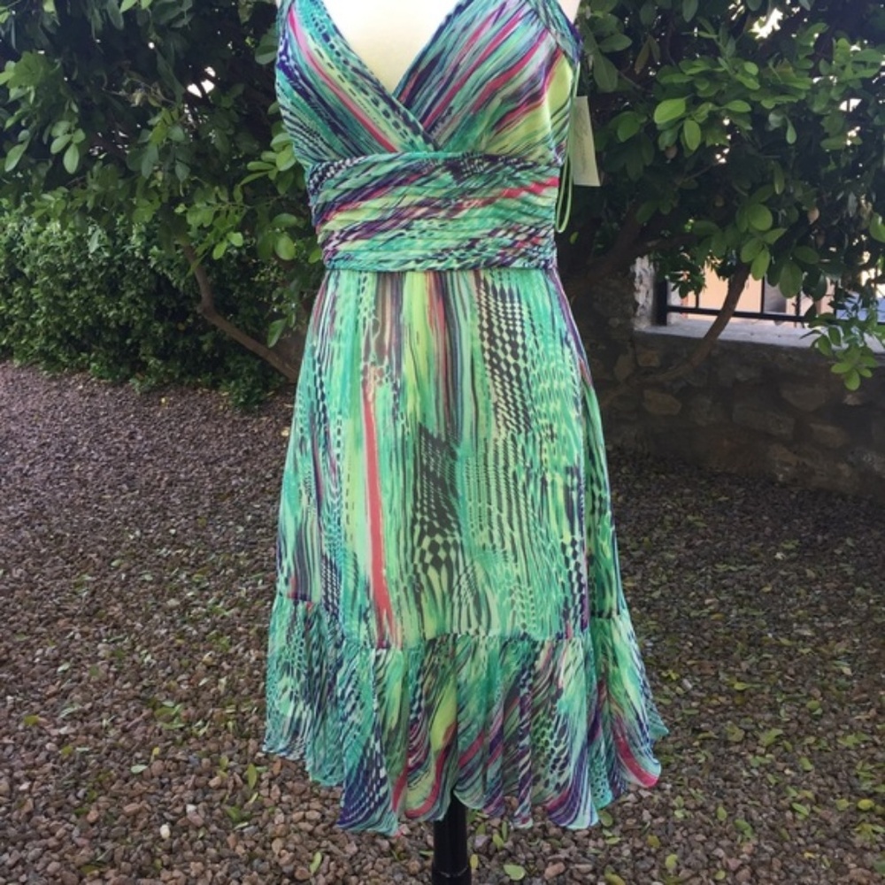 SOLD!! Morrell Maxie Multicolored Strapless Dress - Picture 2 of 7
